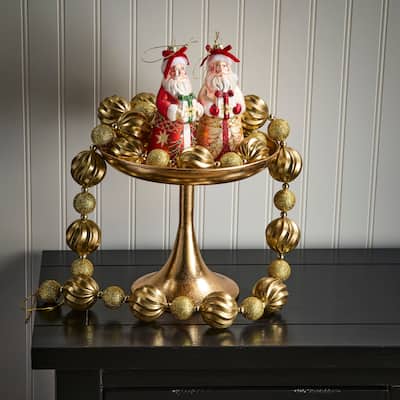 6.5" Glass Regal Santa Ornament Set of 6