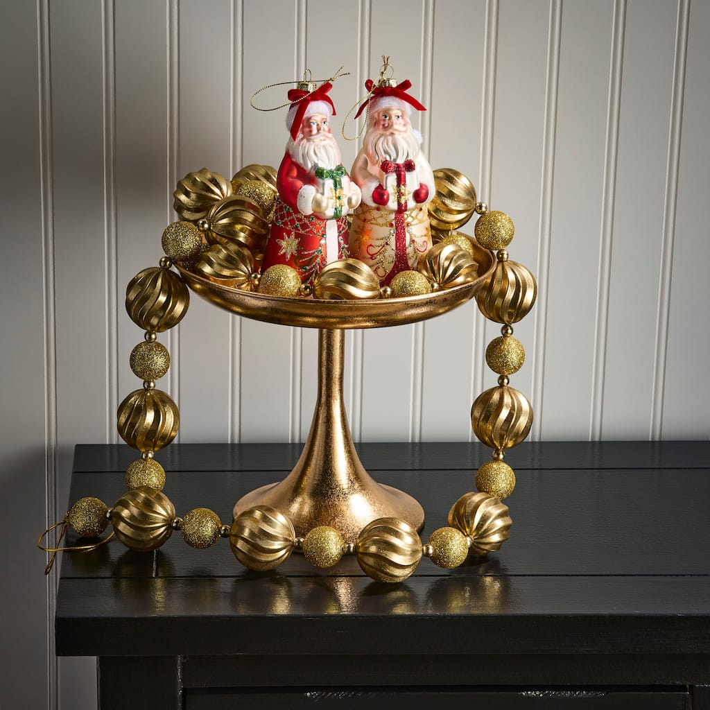 6.5" Glass Regal Santa Ornament Set of 6