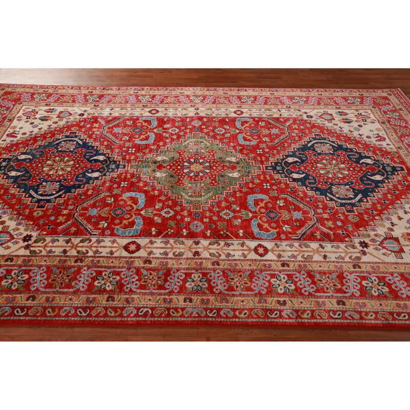 Vegetable Dye Ziegler Area Rug Handmade Oriental Wool Carpet - 6'7"x 9'9"