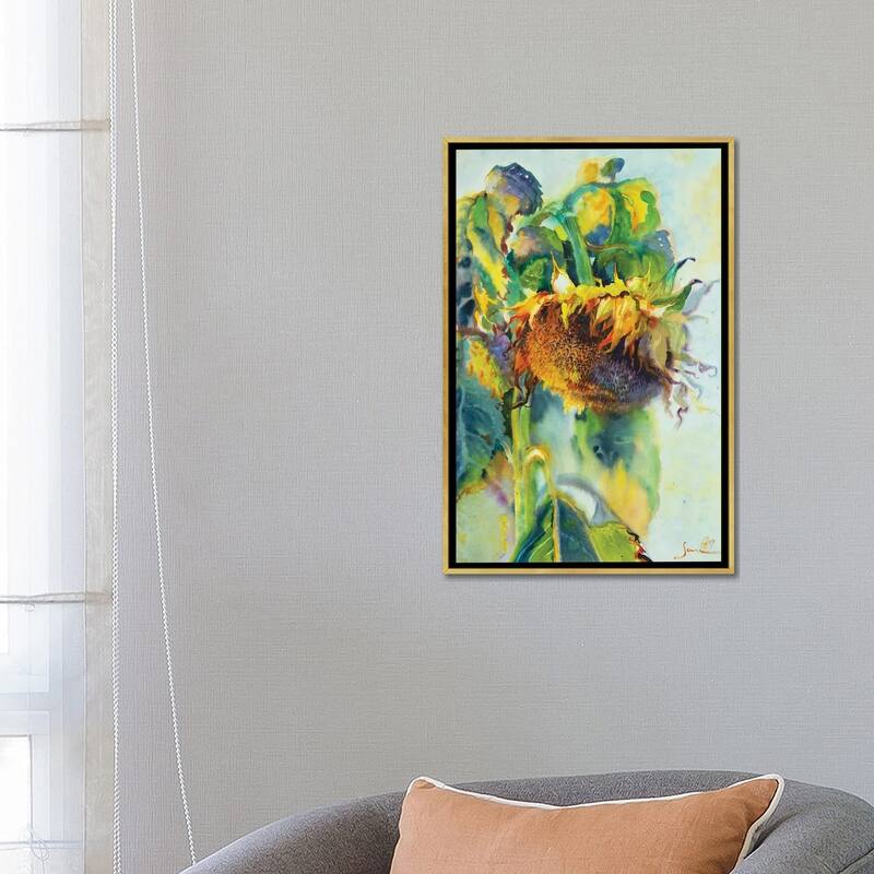 iCanvas "Sunflower Art Sunny Day Sunflowers Art" by Samira Yanushkova Framed Canvas Print