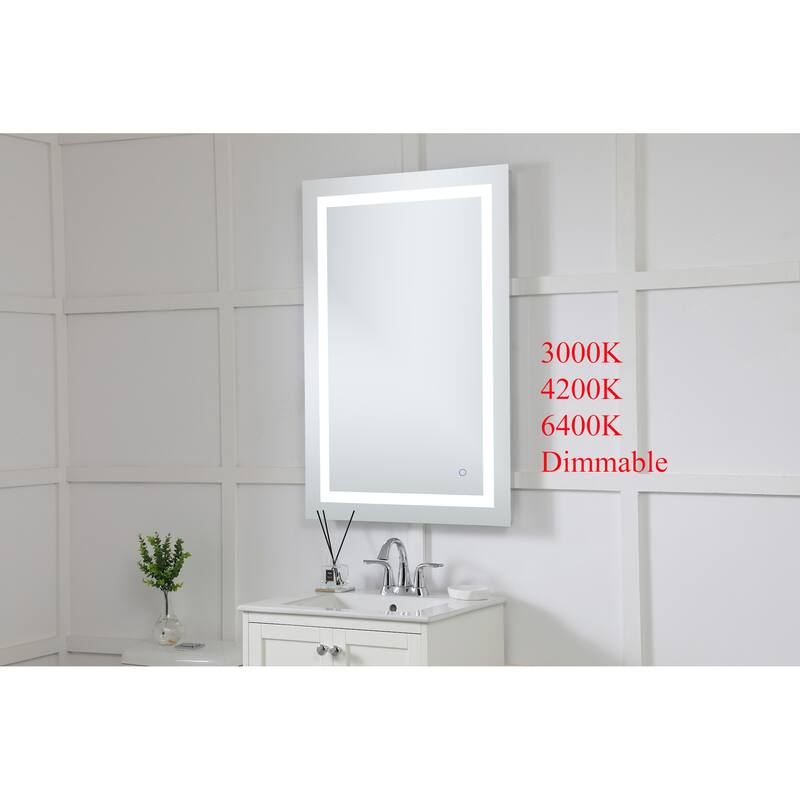 Elegant Lighting Helios 40" x 27" Rectangular Frameless Wall Mounted