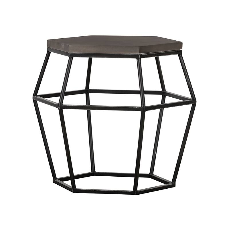 Modrest Tartan Modern Concrete & Metal End Table