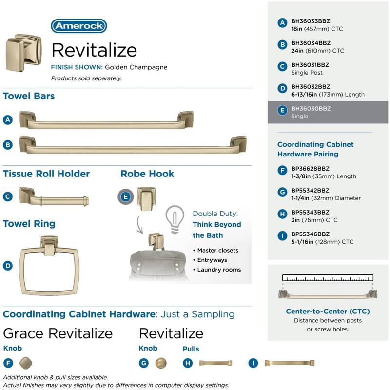 Amerock Revitalize Single Robe Hook