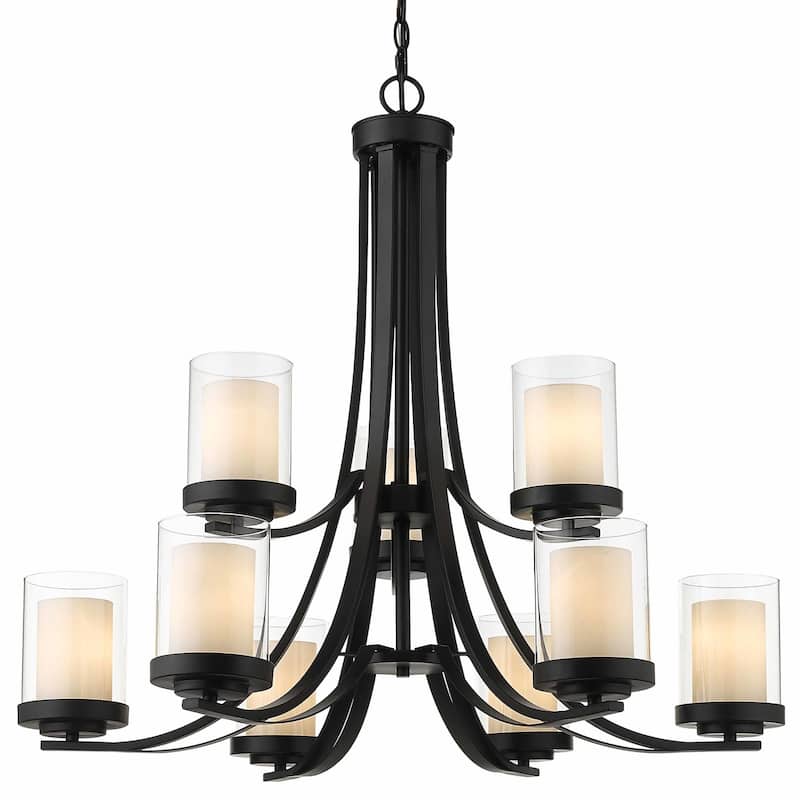 Bellevue ZCH74741 Sylvia 9 Light 31" Wide Pillar Candle Style - Matte Black