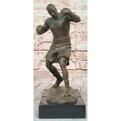 Mike Tyson Boxing Champ Boxer Bronze Sculpture Marble Base Statue Figurine Sale