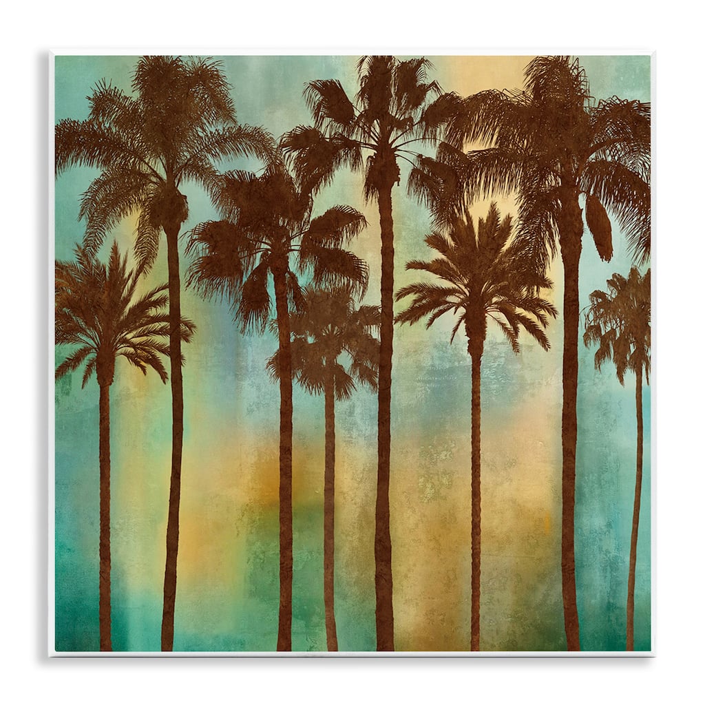 Stupell Looming Palms on Gradient Wall Plaque Art Design By John Seba