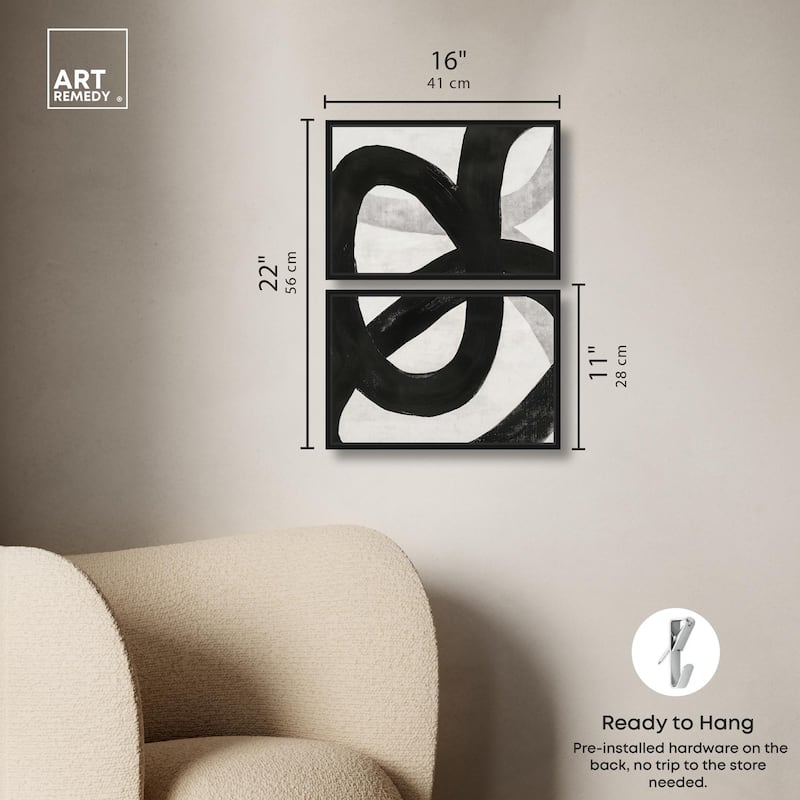 Infinite Loop I Canvas Set of 2 by Art Remedy