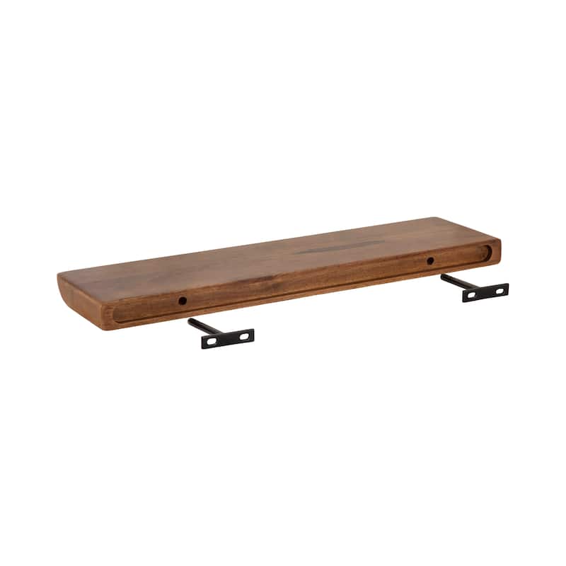 Kate and Laurel Burena Wood Floating Shelves