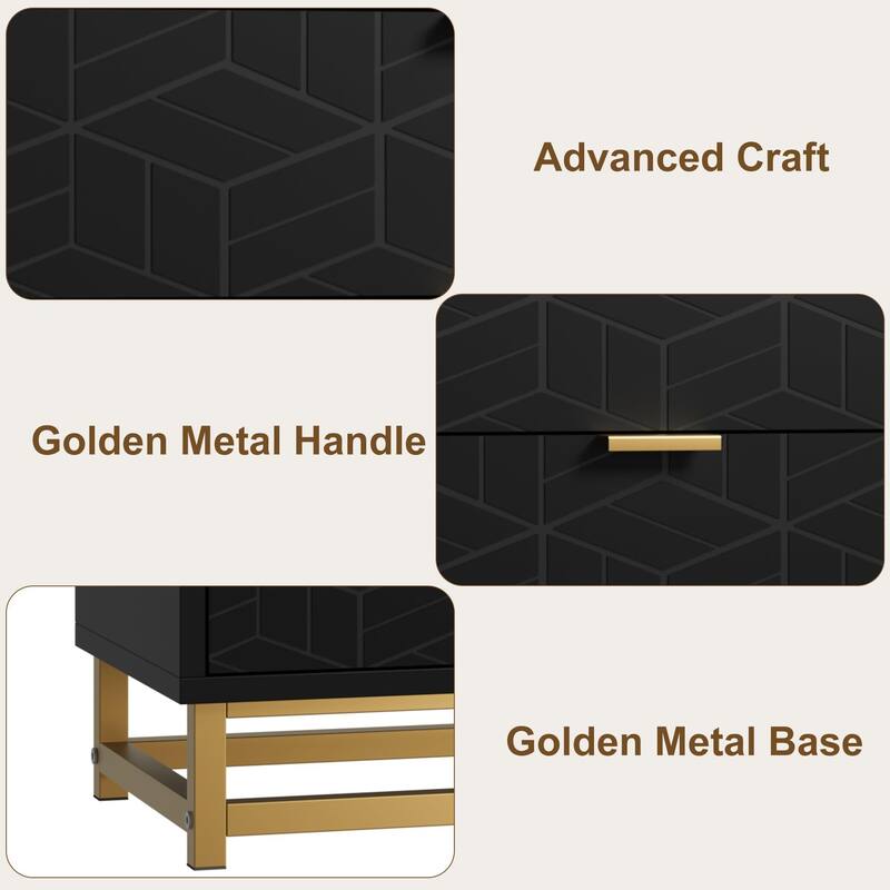 7 Drawer Dresser for Bedroom, 53.5" Large Dresser with Metal Legs