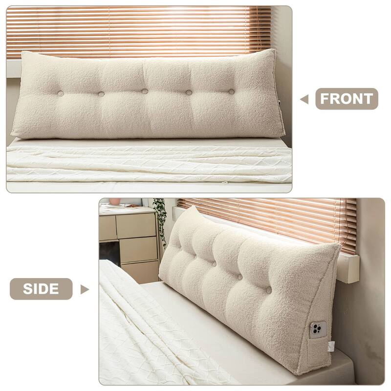 Triangular Bed Rest Wedge Headboard Pillow Back Support Reading Pillow