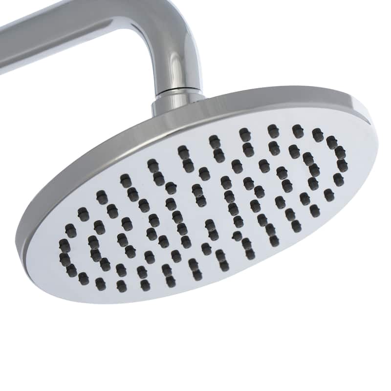 SAFAVIEH Solea Almyra Round Bathtub And Shower Faucet Set with Slim Lever Handle - 6Wx6Dx13H