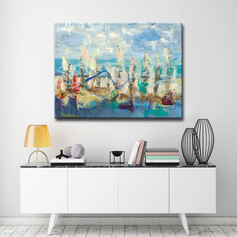 Colorful Shoreline' Ready2HangArt Canvas by Leslie Owens