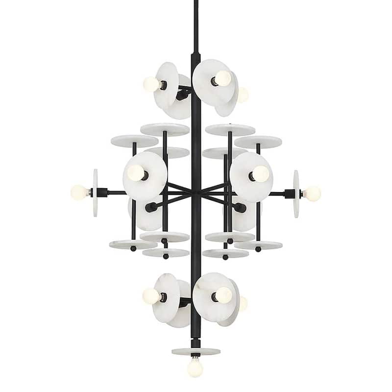 Savoy House 1-1592-15 Amani 15 Light 30" Wide Sputnik Chandelier - Black Cashmere