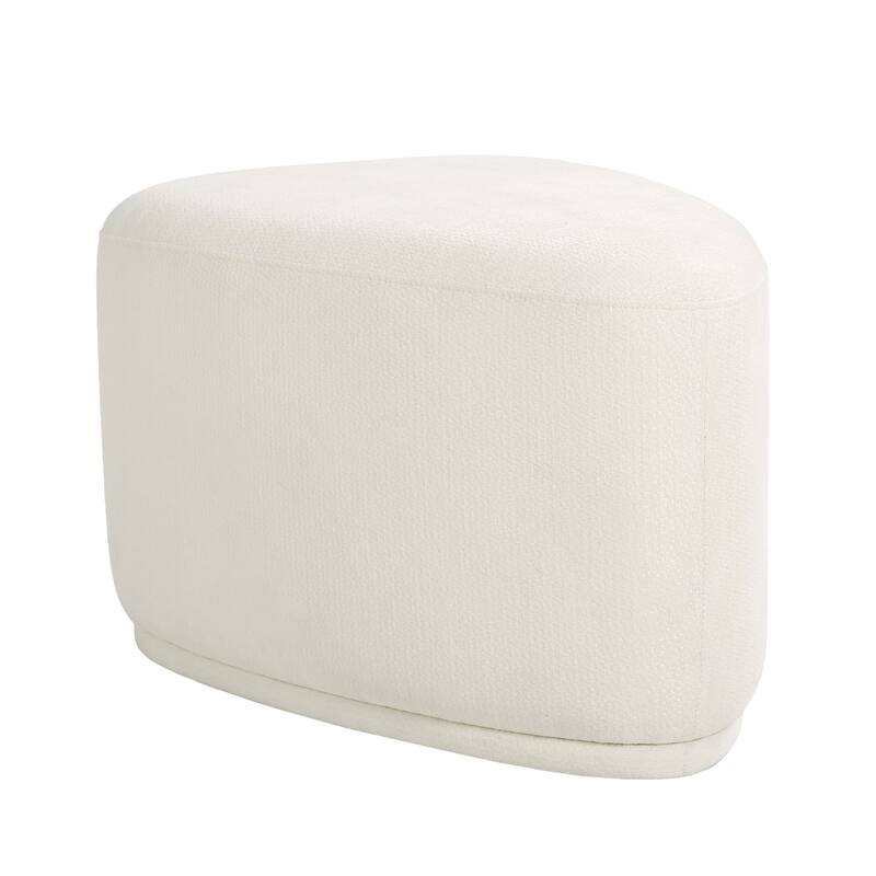 Modern Triangular Upholstered Accent Ottoman