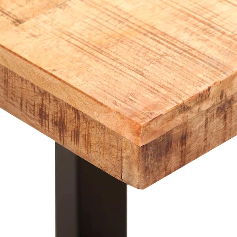 vidaXL Bench Steel Wooden Outdoor Bench 43.3"/63" Solid Mango/Reclaimed Wood