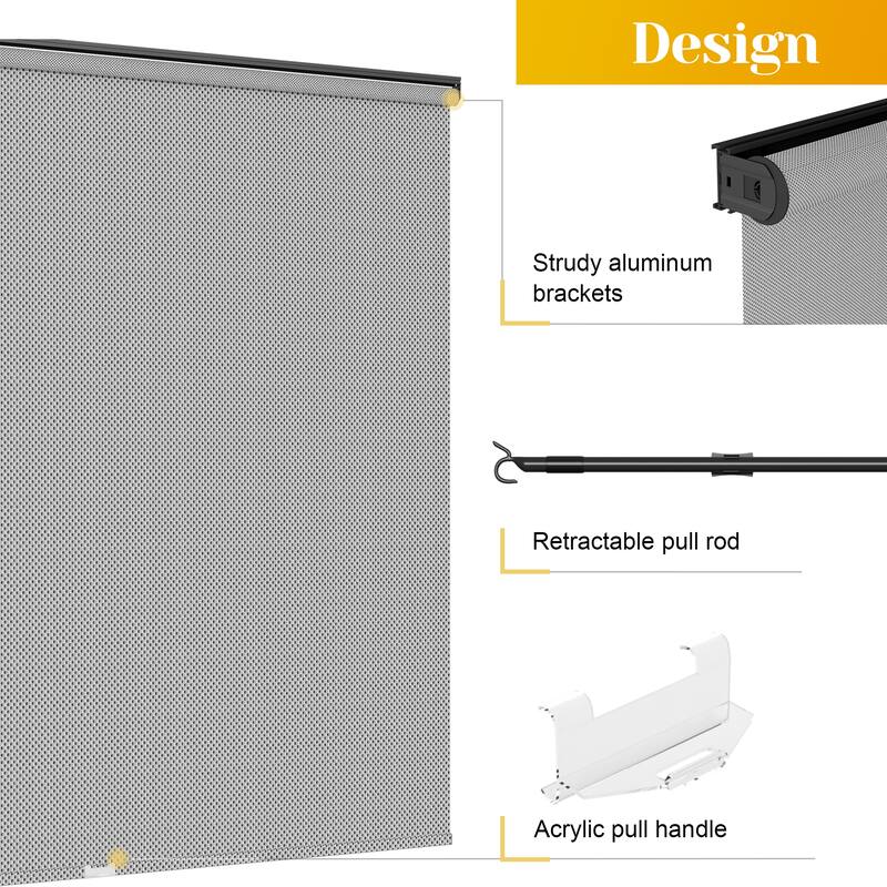 8' x 8' Outdoor Roller Shades - 8'W x 8'L