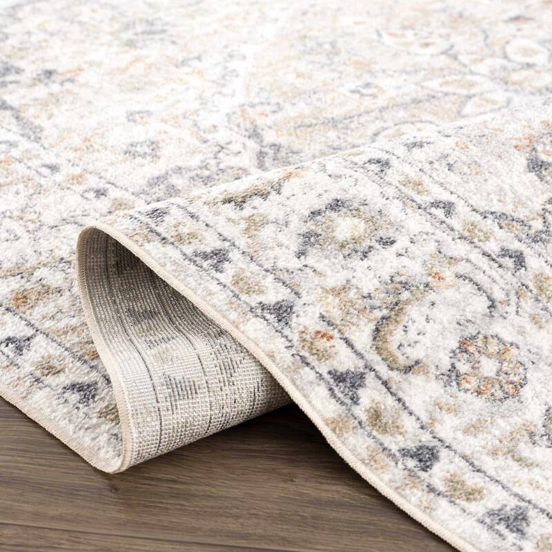 Hauteloom Manhattan Machine Washable Oriental Persian Medallion Vintage Distressed Area Rug