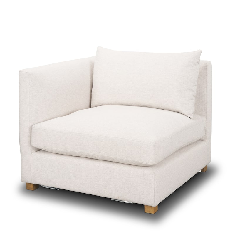 Halston Left Arm Sectional Piece Oatmeal Performance Fabric - 38.98 x38.98 x29.13