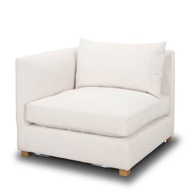 Halston Left Arm Sectional Piece Oatmeal Performance Fabric - 38.98 x38.98 x29.13