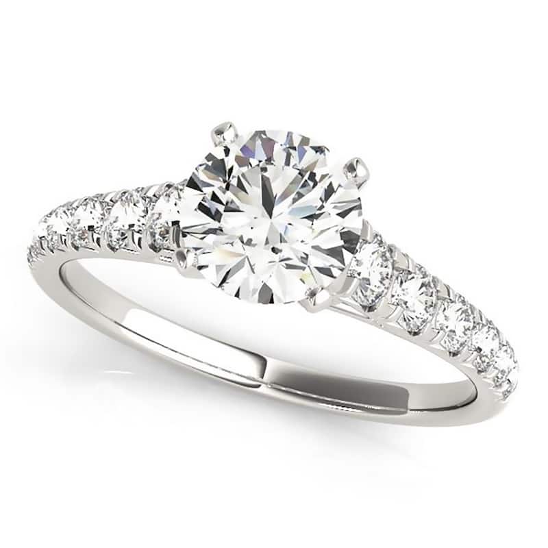 Auriya 14k Gold 1 4/5ctw Classic Moissanite Engagement Ring - White - 10