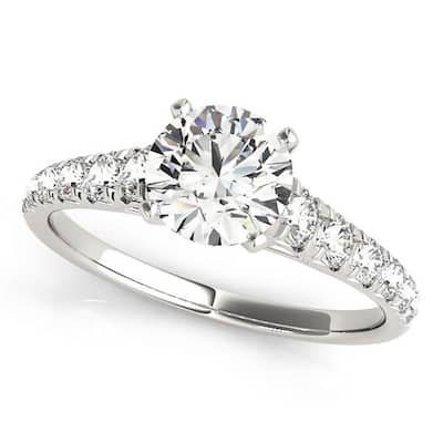 Auriya 14k Gold 1 4/5ctw Classic Moissanite Engagement Ring