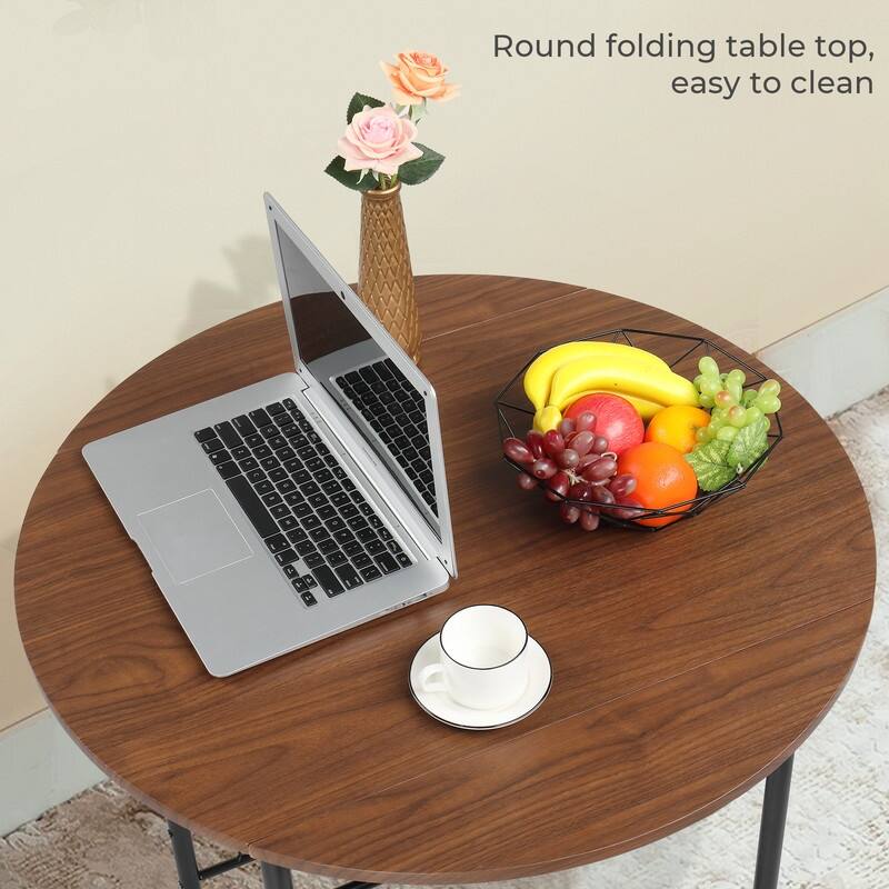 31.5" Drop Leaf Dining Table for Small Space,Small Kitchen Table Set for 2