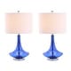 preview thumbnail 29 of 46, Ames 25.5" Glass Teardrop LED Table Lamp, Mercury Silver/Chrome (Set of 2) by JONATHAN Y