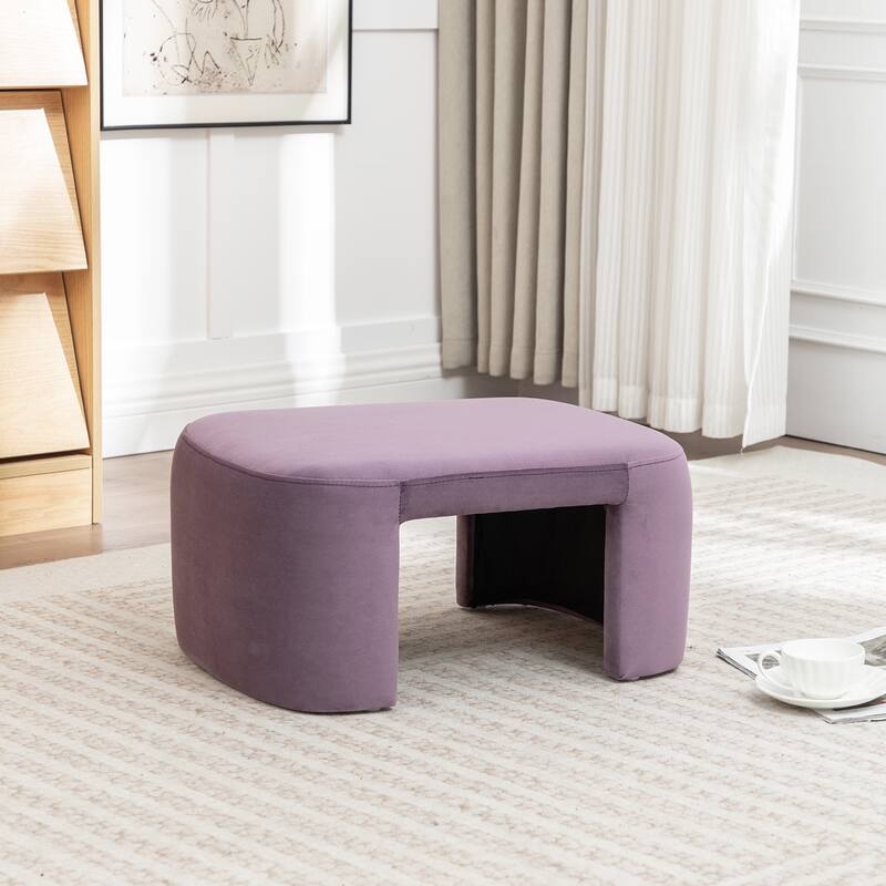 SEYNAR Modern Velvet Rectangle Accent Ottoman