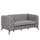 preview thumbnail 34 of 46, 63" Velvet Upholstered Loveseat Sofa with Button Tufted Back