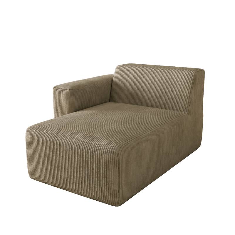 Indoor Modern Corduroy Chaise Lounge Couch