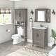 preview thumbnail 1 of 13, Key West 24W Bathroom Vanity, Mirror and Space Saver by Bush Furniture Driftwood Gray