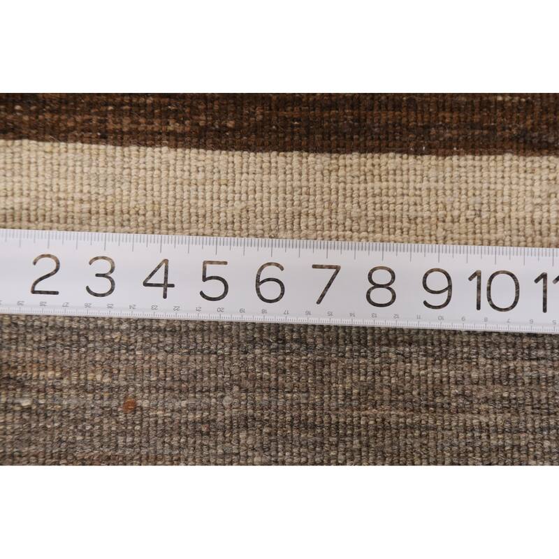 Geometric Gabbeh Kashkoli Area Rug Handmade Wool Carpet - 6'5" x 8'0"