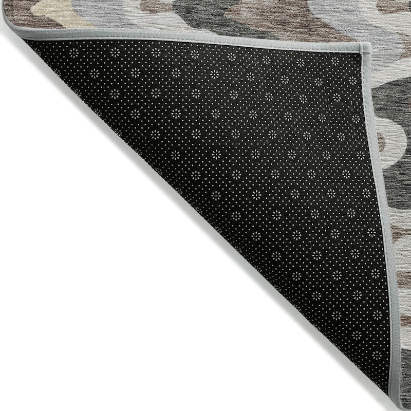 Machine Washable Indoor/ Outdoor Chantille Abstract Ripples Rug