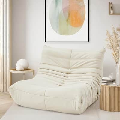EROMMY Bean Bag Chair Togo Sofa - 28D Memory Foam Floor Chair for Adults & Kids, Lightweight Faux Leather Lounger in 5 Colors