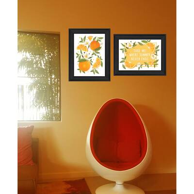 Trendy Decor 4U "Take Me Where Summer Never Ends so I can always smell Orange Blossoms!" Printed Framed Wall Art by House Fenway