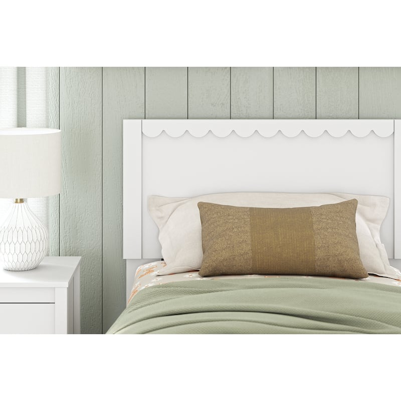 Signature Design by Ashley Hallityn White Panel Headboard - Twin