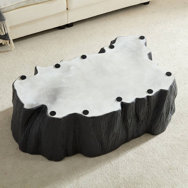 GDF Studio - Mid-Century Fiberglass Unique-Shape Coffee Table (No Assembly)