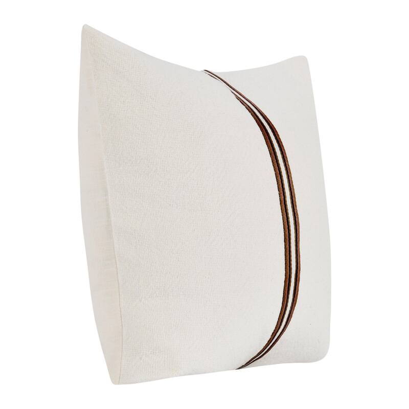 Villa by Classic Home Ralph Sangria Cotton Linen Throw Pillow