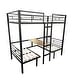preview thumbnail 9 of 9, Space-Efficiency Full Size Loft Bed with Table Set Transformable to Full over Full Bunk Bed/Versatile Table Set