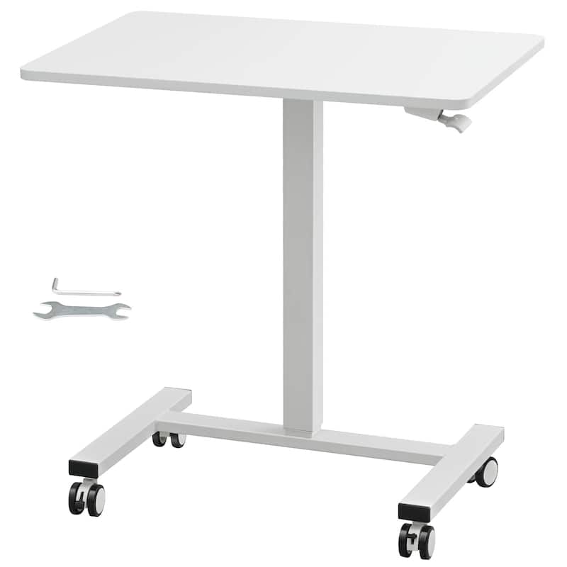 Mobile Standing Desk Table Computer Cart for Home Office School - 28"-44"