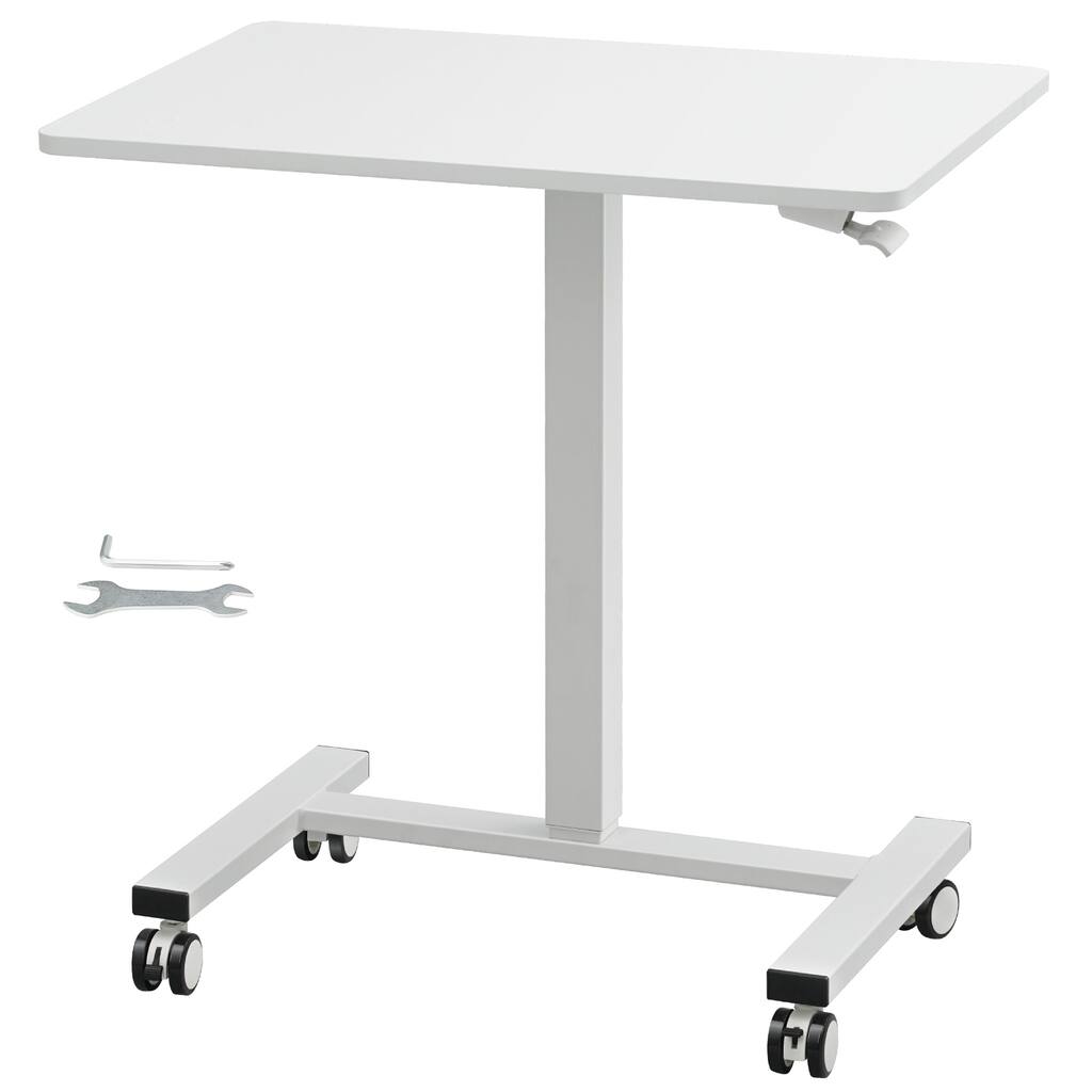 Mobile Standing Desk Table Computer Cart for Home Office School
