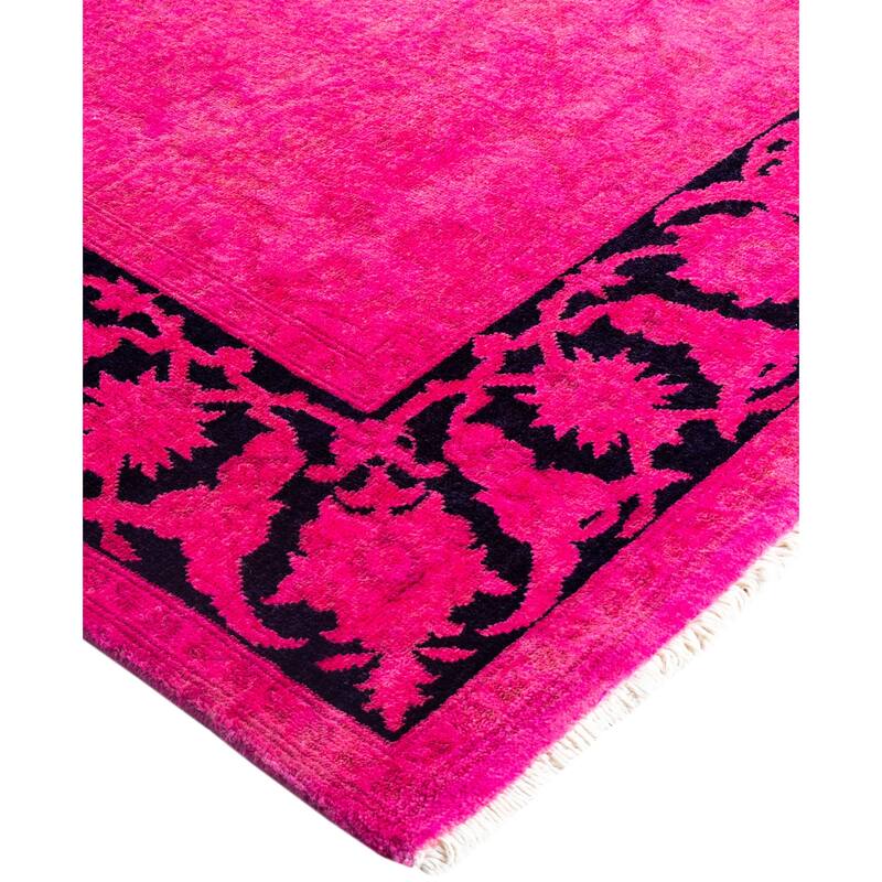 Overdyed One-of-a-Kind Hand-Knotted Area Rug - Pink - 4' 0" x 6' 1"
