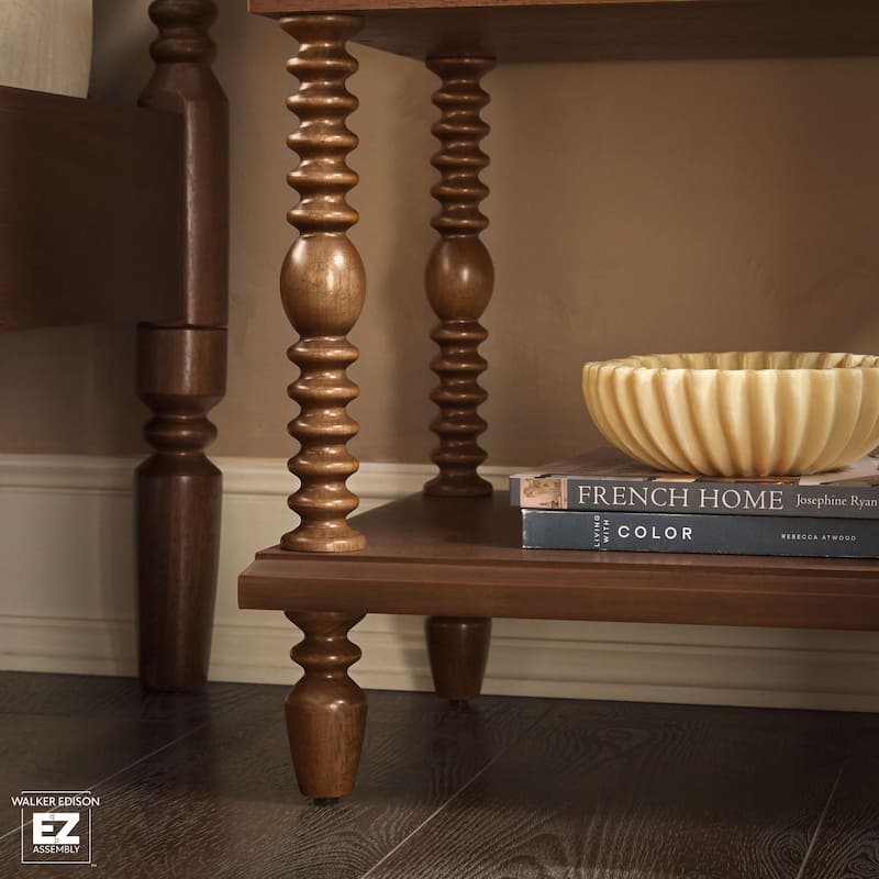 Walker Edison Easy Assembly Solid Wood 1-Drawer Nightstand