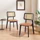preview thumbnail 6 of 34, Art Leon Cane Backrest Leather Dining Chairs (Set of 2)