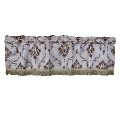 Violet Linen Luxurious Boutique Vintage, 60" x 15", Straight, Rod Pocket Curtain Valance