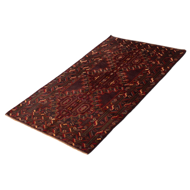 Teimani Red Rug 3'11" x 6'11" - 3'11 x 6'11