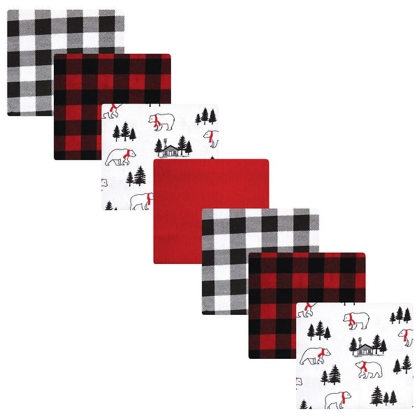 slide 1 of 1, Hudson Baby Infant Boy Cotton Flannel Receiving Blankets Bundle, Buffalo Plaid Bear, One Size - Buffalo Plaid Bear - One Size One Size - Buffalo Plaid Bear