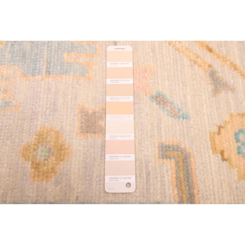 ECARPETGALLERY Hand-knotted Modern Oushak Beige Wool Rug - 10'2 x 14'0