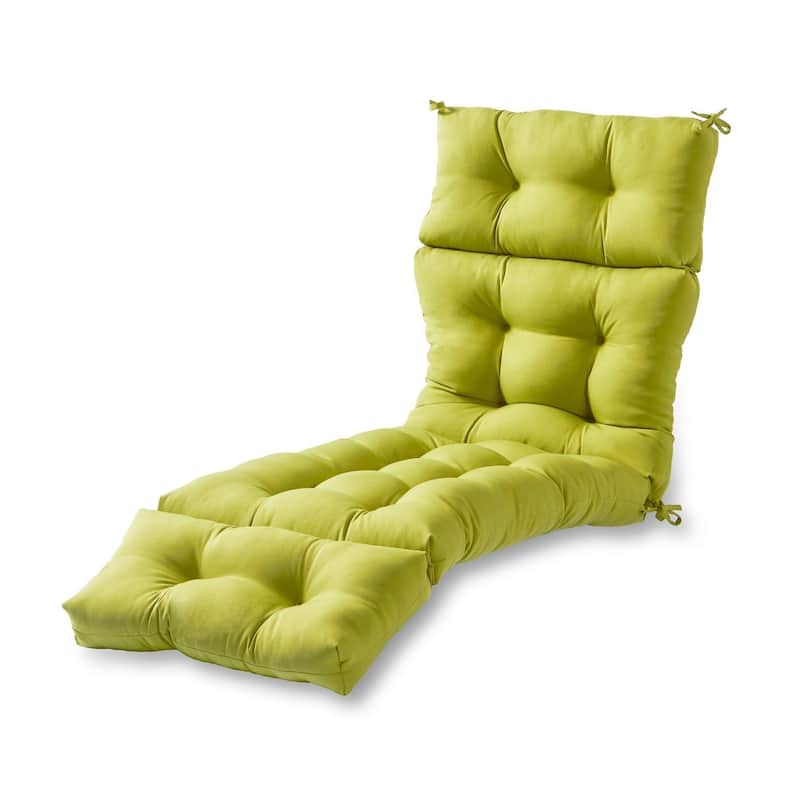 72-inch Outdoor Kiwi Green Chaise Lounger Cushion