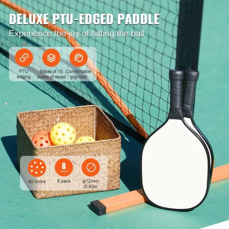 22 Feet Rectangular Portable Pickleball PE Net with Metal Frame and Carry Bag